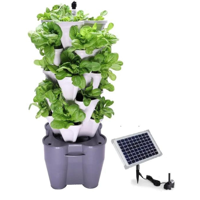 hydroponic smart farm tower front view