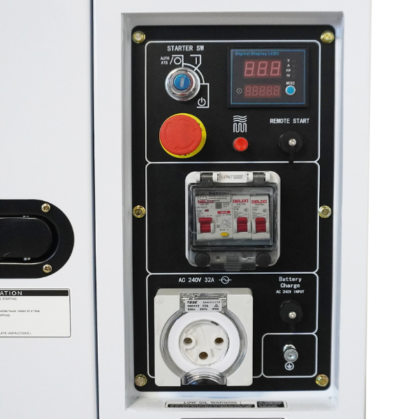 10kVA Hyundai DHY10000SE-LRS-control panel
