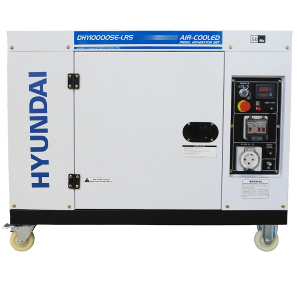 10kVA Hyundai DHY10000SE-LRS - front on