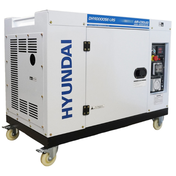 10kVA Hyundai DHY10000SE-LRS-left side angle view