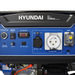Hyundai generator with control panel on a white background