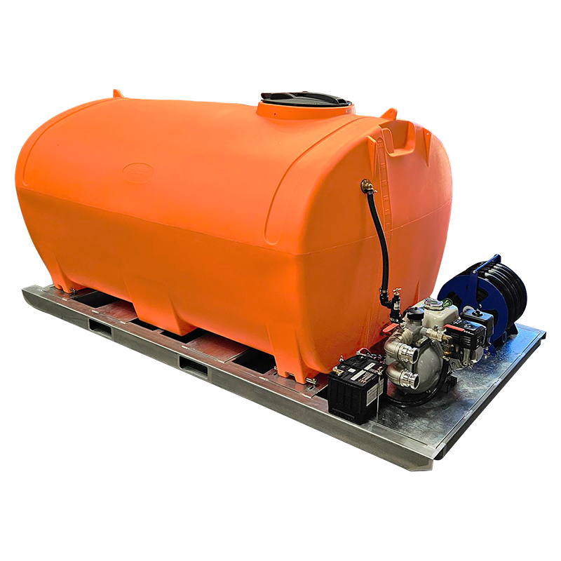 2,000L Skid Mounted Firefighting Unit 6.5HP side view
