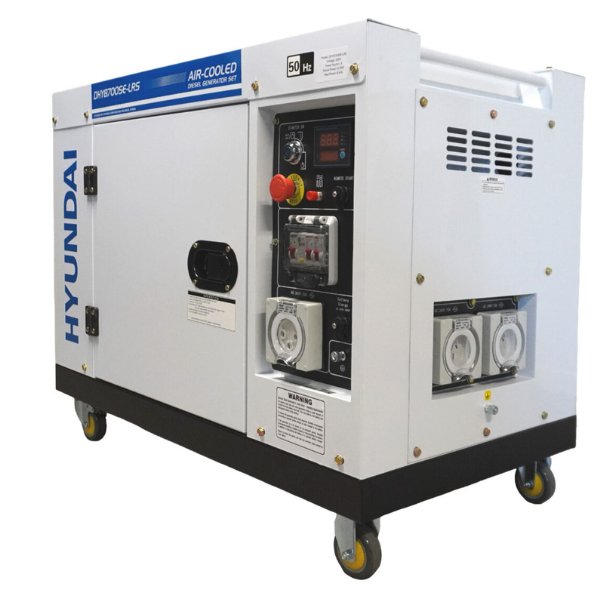 8kVA Hyundai DHY8700SE-LRS - angle right side