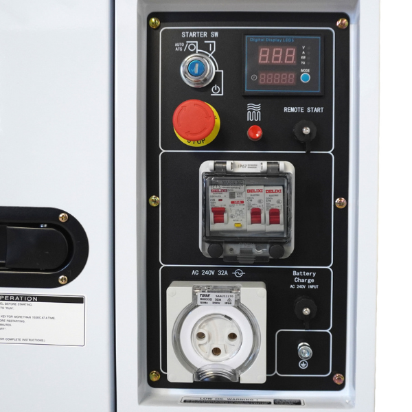 8kVA Hyundai DHY8700SE-LRS - control panel