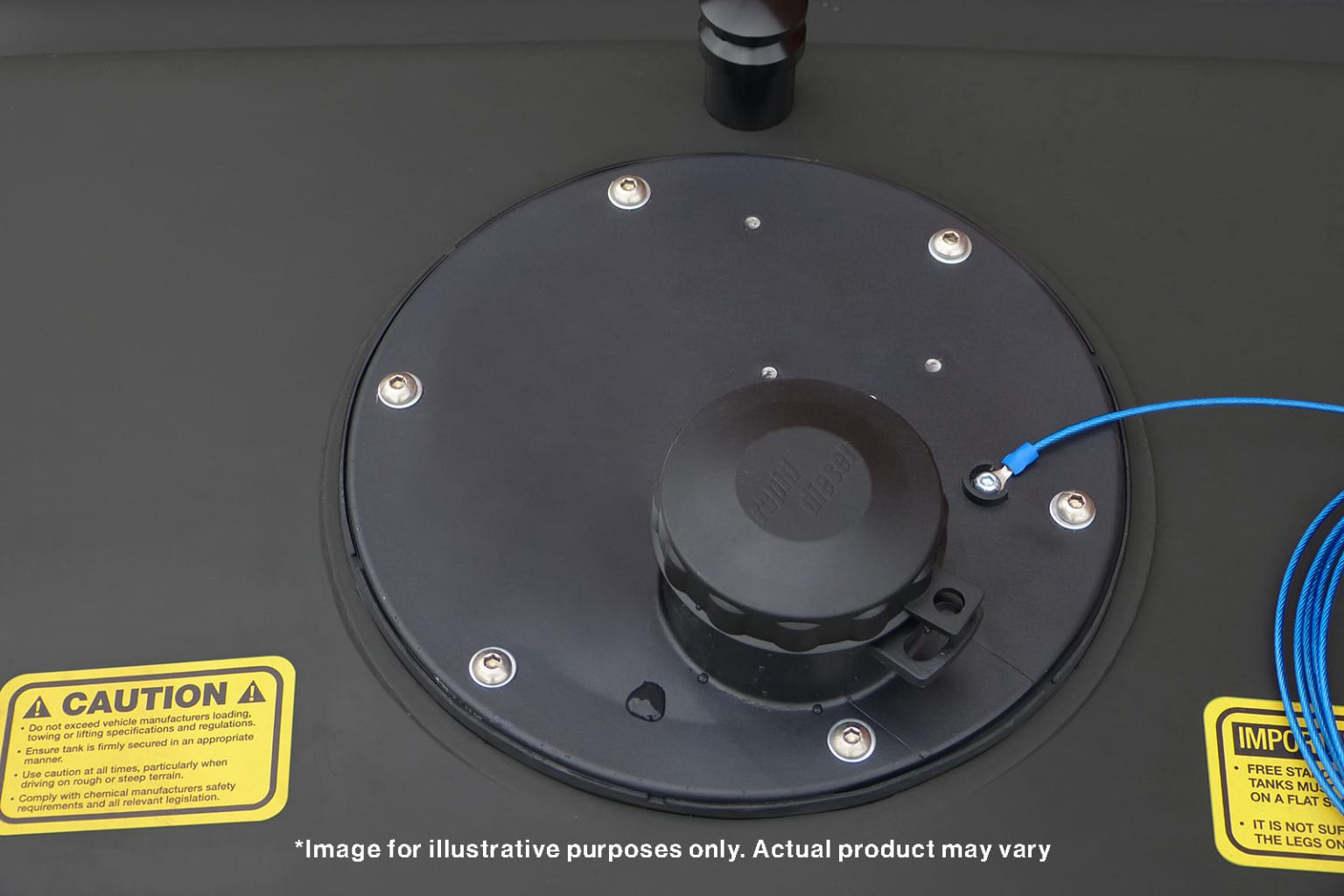 DieselCadet 220L Bulk Diesel Storage Tank lid detail