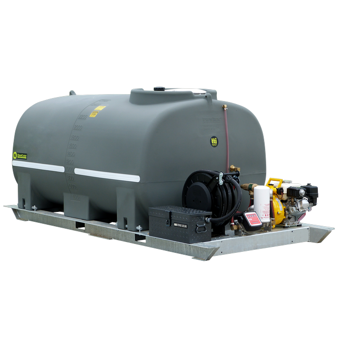 DieselCadet 2400L Bulk Diesel Storage Tank skid angle view