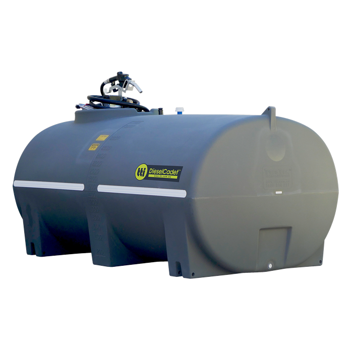 DieselCadet 3000L Bulk Diesel Storage Tank side view with pump