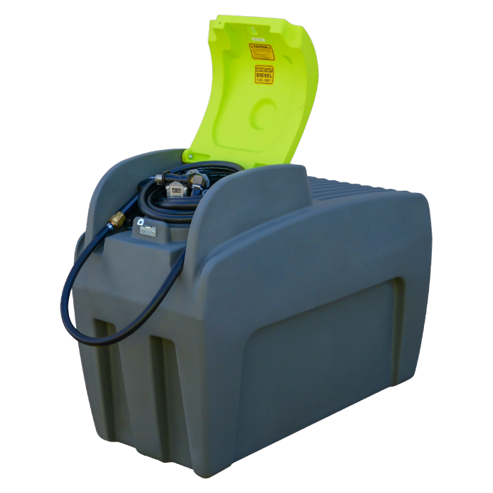 DieselCaptain 400L Slimline lid open detail