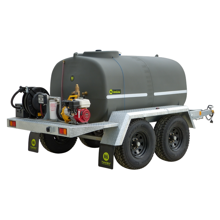 DieselPatrol15 2400L Dual Axle Diesel Fuel Trailer x Honda GX160 Pump Upgrade Side View