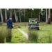 Hose spraying with a boom fitted to a UTV carrying the OnDeck 300L sprayer