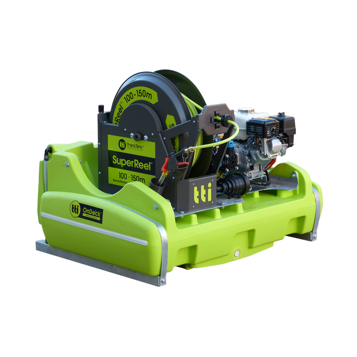 OnDeck 300L UTV sprayer with 100m SuperReel, rear angle view