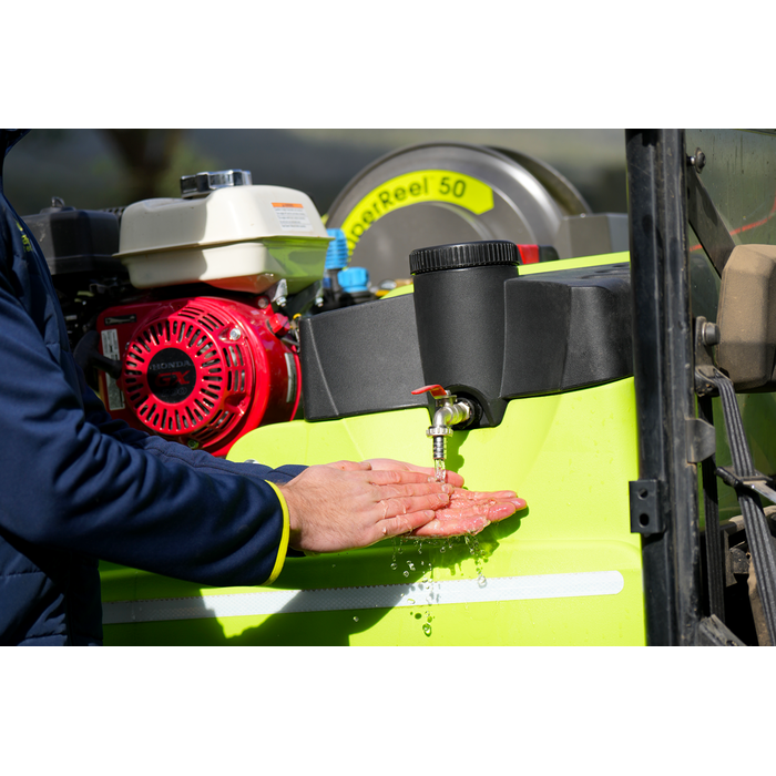 Freshwater tap and Honda engine on OnDeck 300L UTV sprayer