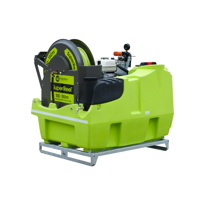 OnDeck 300L UTV sprayer with single 100m SuperReel, rear angle view