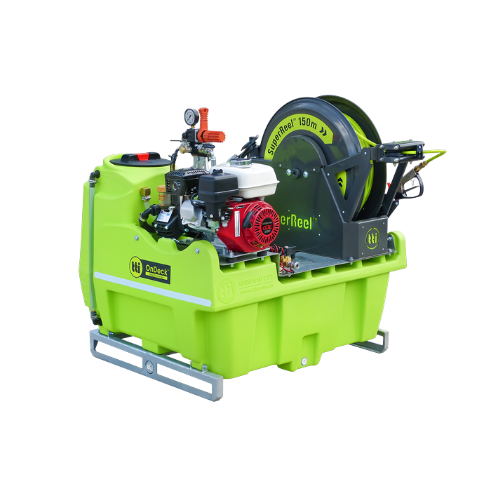 OnDeck 300L UTV sprayer with optional 150m SuperReel upgrade