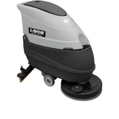 Floor cleaning machine with LAVOR branding on a white background