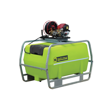 SpotPro Deluxe 400L ute spray unit with forkable steel frame and Honda GX35