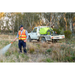 SuperReel 400L Short Single Reel Slip On Field Sprayer operator spraying from ute