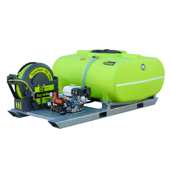 SuperReel 500L Single Reel Slip On Field Sprayer side view