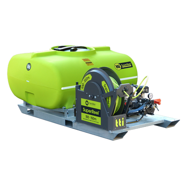 SuperReel 800L Single Reel Slip On Field Sprayer side view