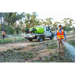 SuperReel 800L Twin Reel Slip On Field Sprayer operator spraying