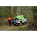 Ute carrying a SuperReel M-Series spray unit parked in bushland