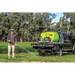 Hose spraying from a flatbed ute with the TopCrop 400L short sprayer