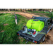 TopCrop 500L slip on sprayer strapped to a flatbed ute