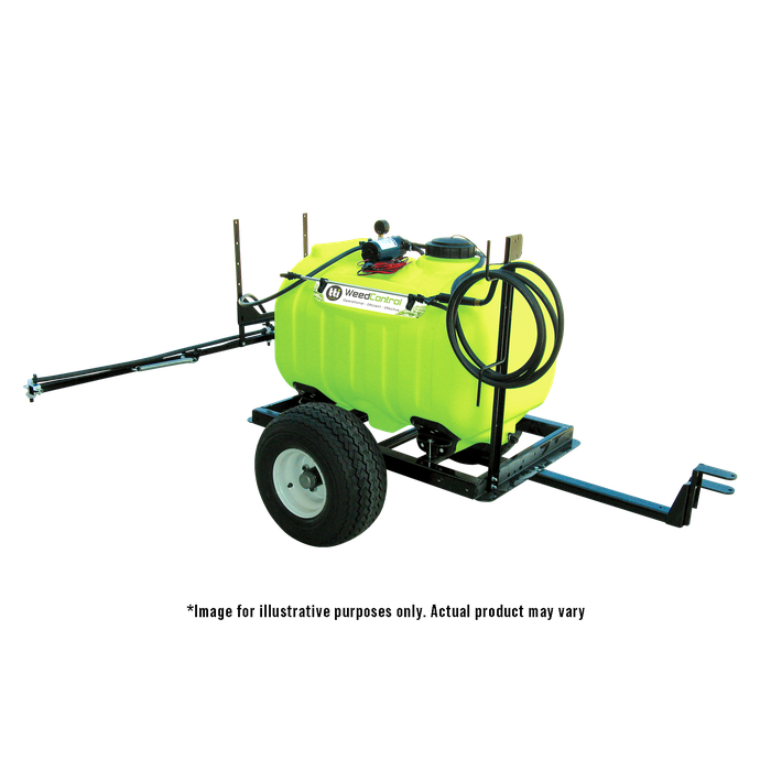 WeedControl 225L 12v spot weed sprayer trailer with 3m boom and pneumatic tyres