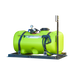 WeedControl skid mount spot weed sprayer with steel skid frame and straps on white background