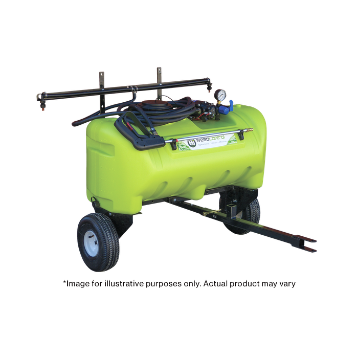 WeedControl 95L zero turn spot weed sprayer trailer with 2m boom and long drawbar